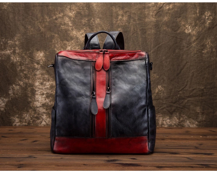 Yahden's Genuine Leather Backpack for Women-Style B