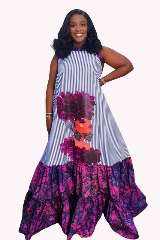 Mbaraka-Black Queen Maxi Dress