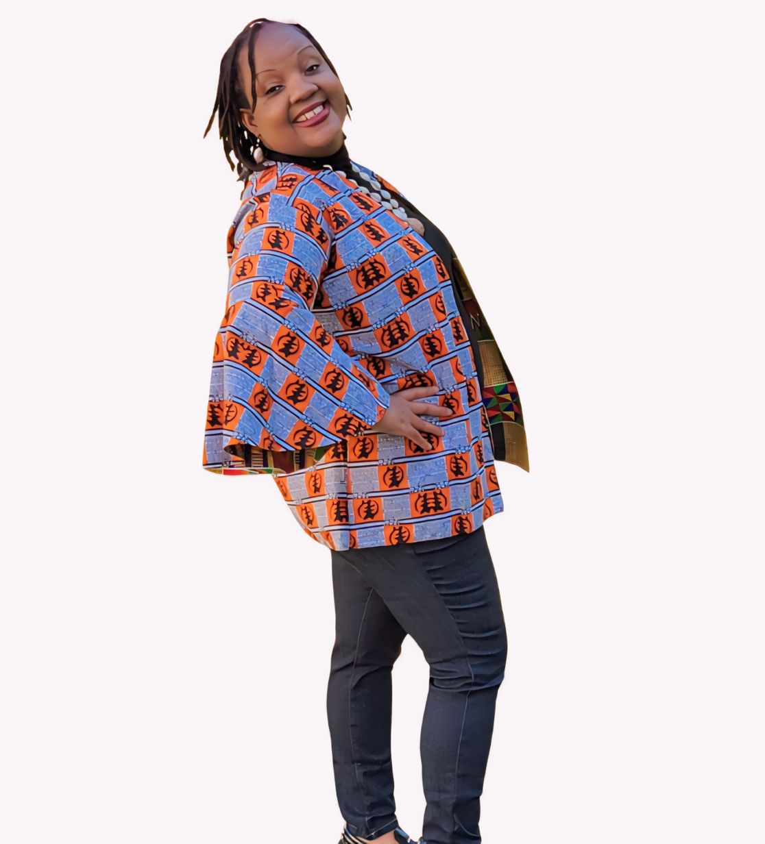 Yahden Women Ankara Short Reversible Kimono Jacket with Side POCKETS-Print A