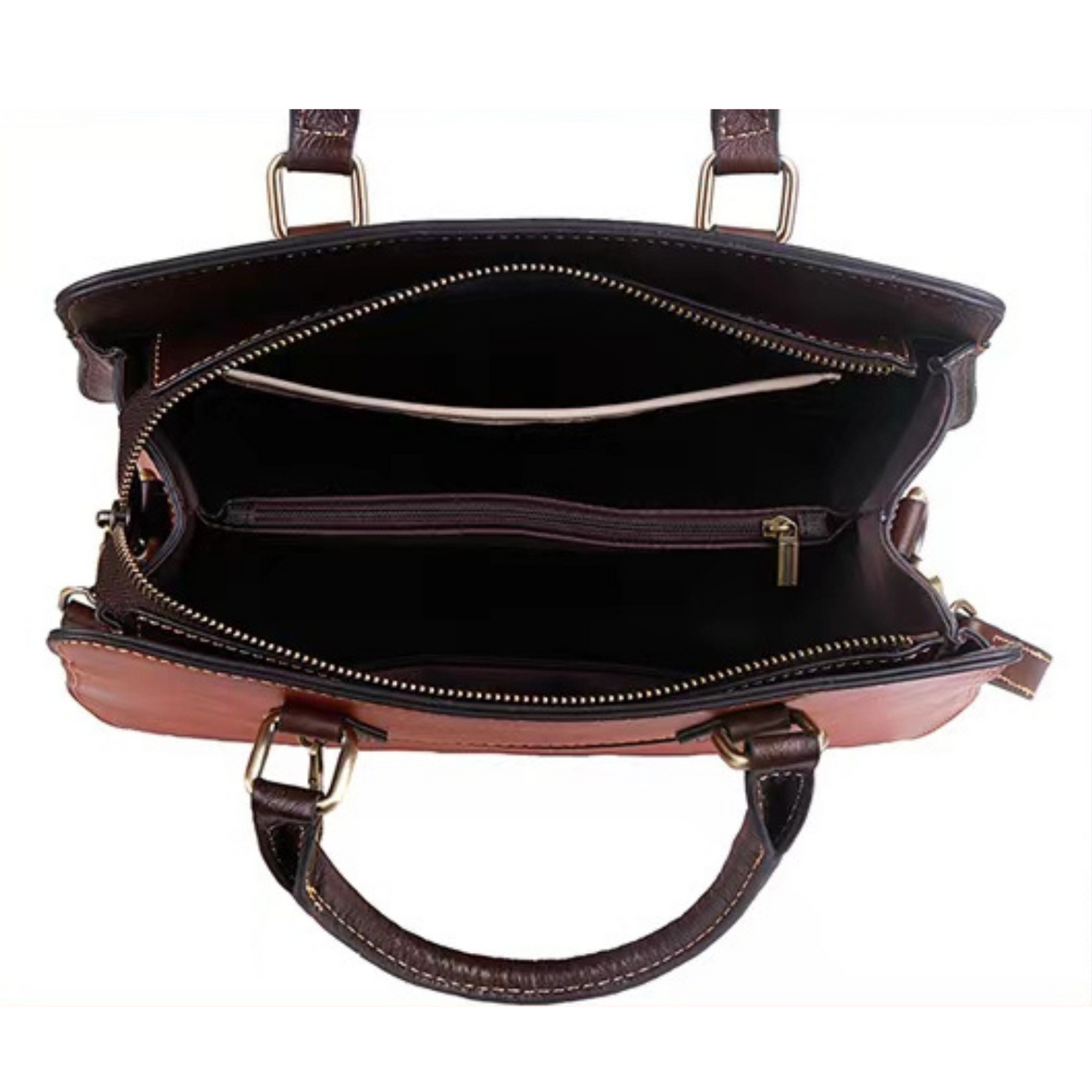 Fleur Genuine Leather Tote Bag for Women - Stylish Vintage Fashion Laptop Messenger Bag, Handbag with Detachable Shoulder Strap for Work or Travel