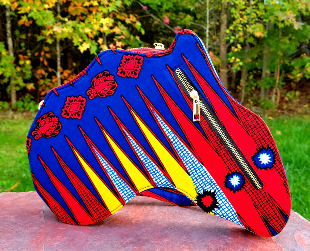 Ankara Africa Map Bag, African Bags, Cross Body Bags, Handbags, Leather Bags, Sling Bags, Fabric Bags, Sisal Handbags,Handbags, Ankara Handbags.