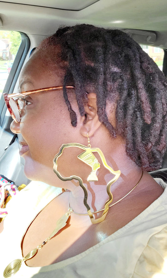 Ade's African Map Earrings