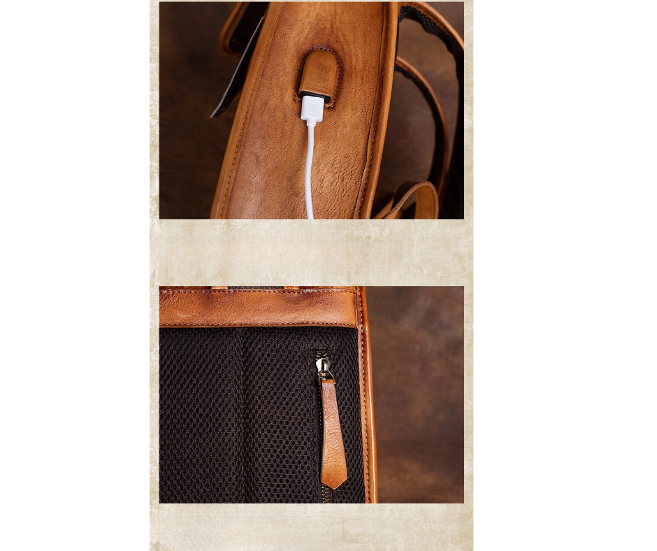 Yahden's Genuine Leather Backpack for Women-Style A