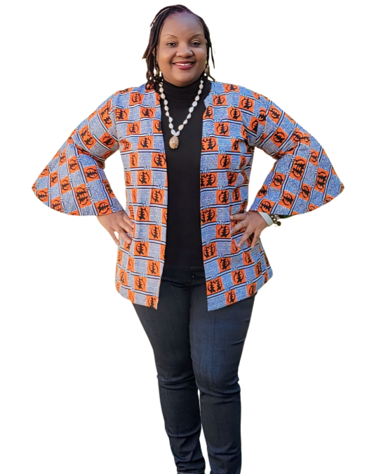 Yahden Women Ankara Short Reversible Kimono Jacket with Side POCKETS-Print A S Yahden Women Ankara Short Reversible Kimono Jacket with Side POCKETS-Print A S