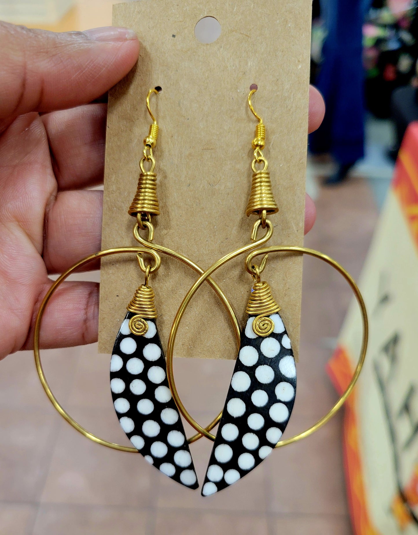 Brass and Bone Earrings Set B