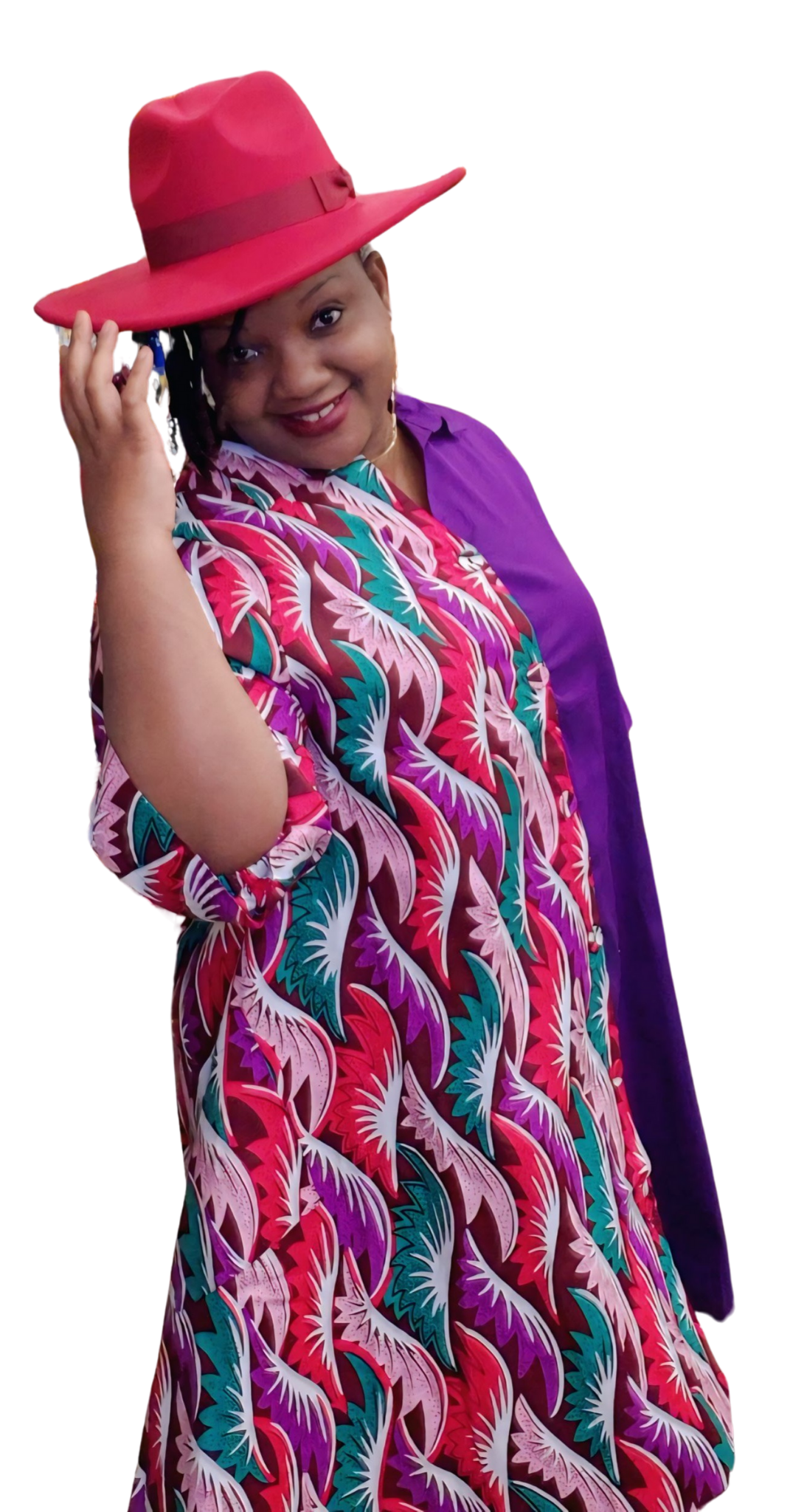 Casy's Hi-Low Shirt Dress- Print C