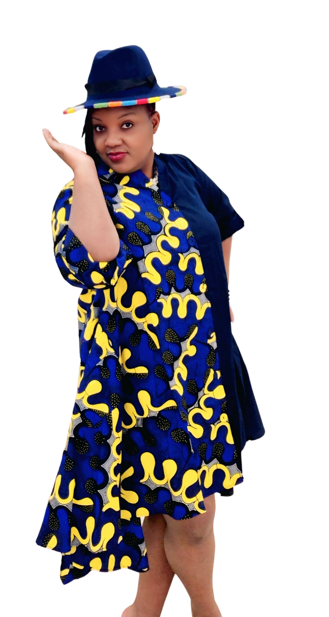 Casy's Hi-Low Shirt Dress -Print D