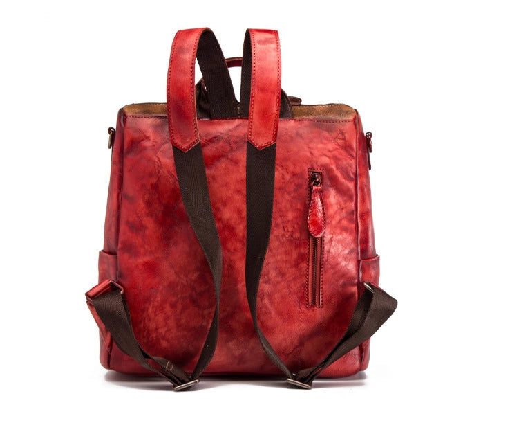 Yahden's Genuine Leather Backpack for Women-Style B