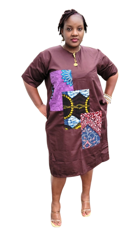 The Bougie Girl Ankara Patchwork Dress Collection-Style C
