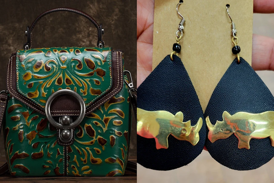 Leather Handbag & Earrings Gift Set