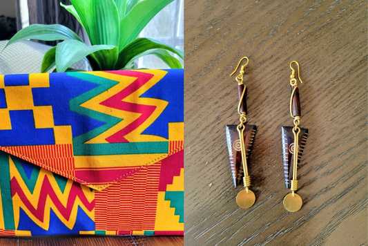 Ankara Purse & Earrings Gift Set