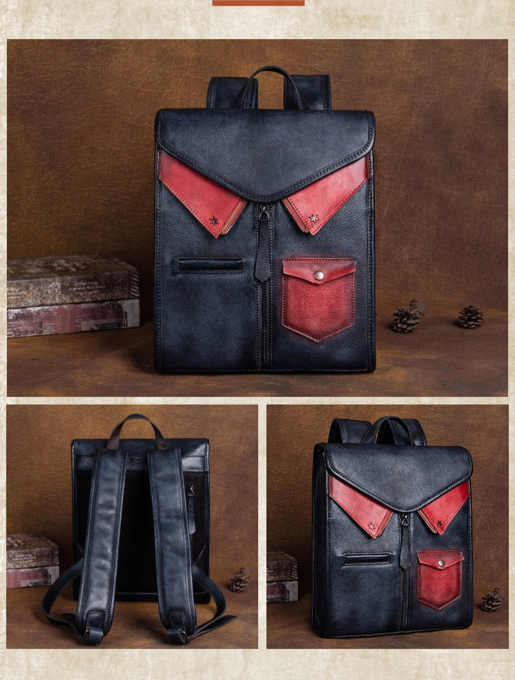 Yahden's Genuine Leather Backpack for Women-Style A