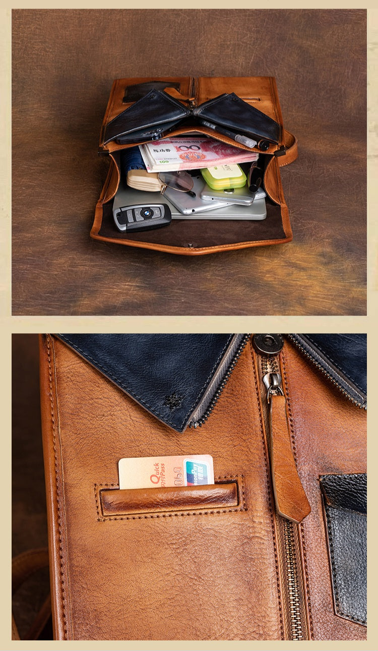 Yahden's Genuine Leather Backpack for Women-Style A