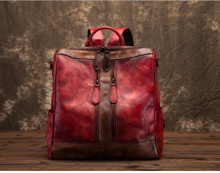 Yahden's Genuine Leather Backpack for Women-Style B
