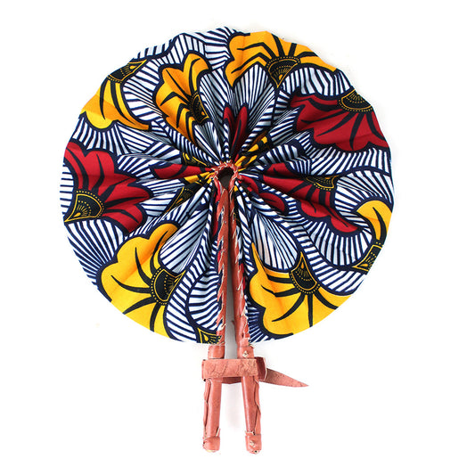 Yudeh's African Flower Print Folding Fan