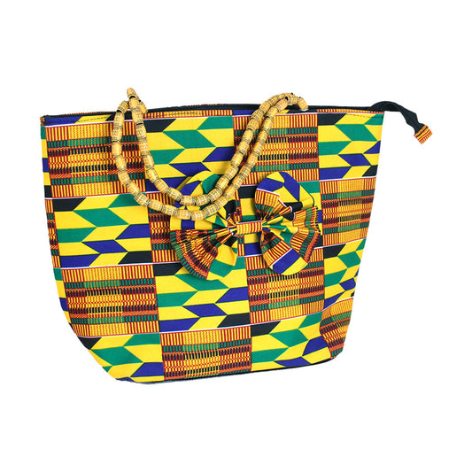Yaa's  African  Bow-Beaded Tote Bag