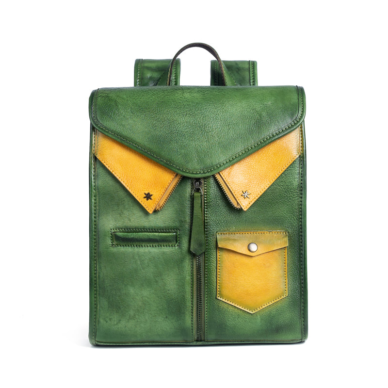 Yahden's Genuine Leather Backpack for Women-Style A