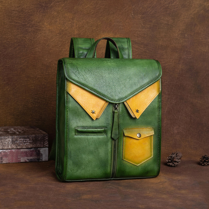 Yahden's Genuine Leather Backpack for Women-Style A