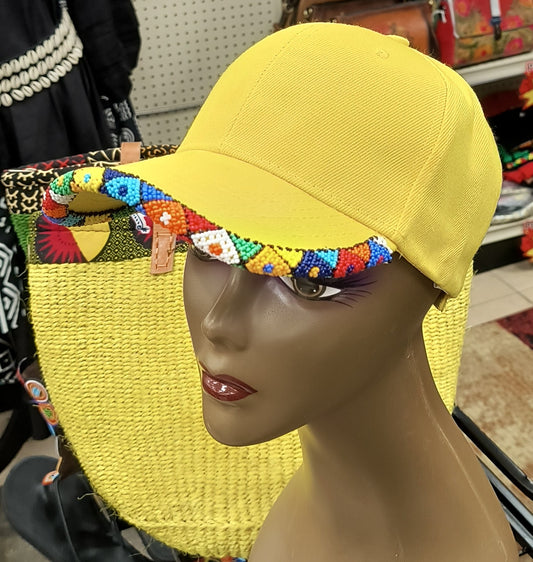Yah'den's Customized Maasai Beaded Baseball Cap