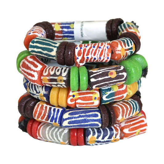 Afua's  Glass Bead Bracelet XL