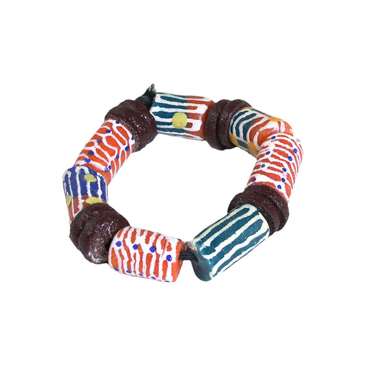 Afua's  Glass Bead Bracelet XL