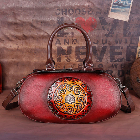 Genuine Leather Handbags for Women Retro Crossbody Bag Large Shoulder Bags Tote Purse Satchel Handbag