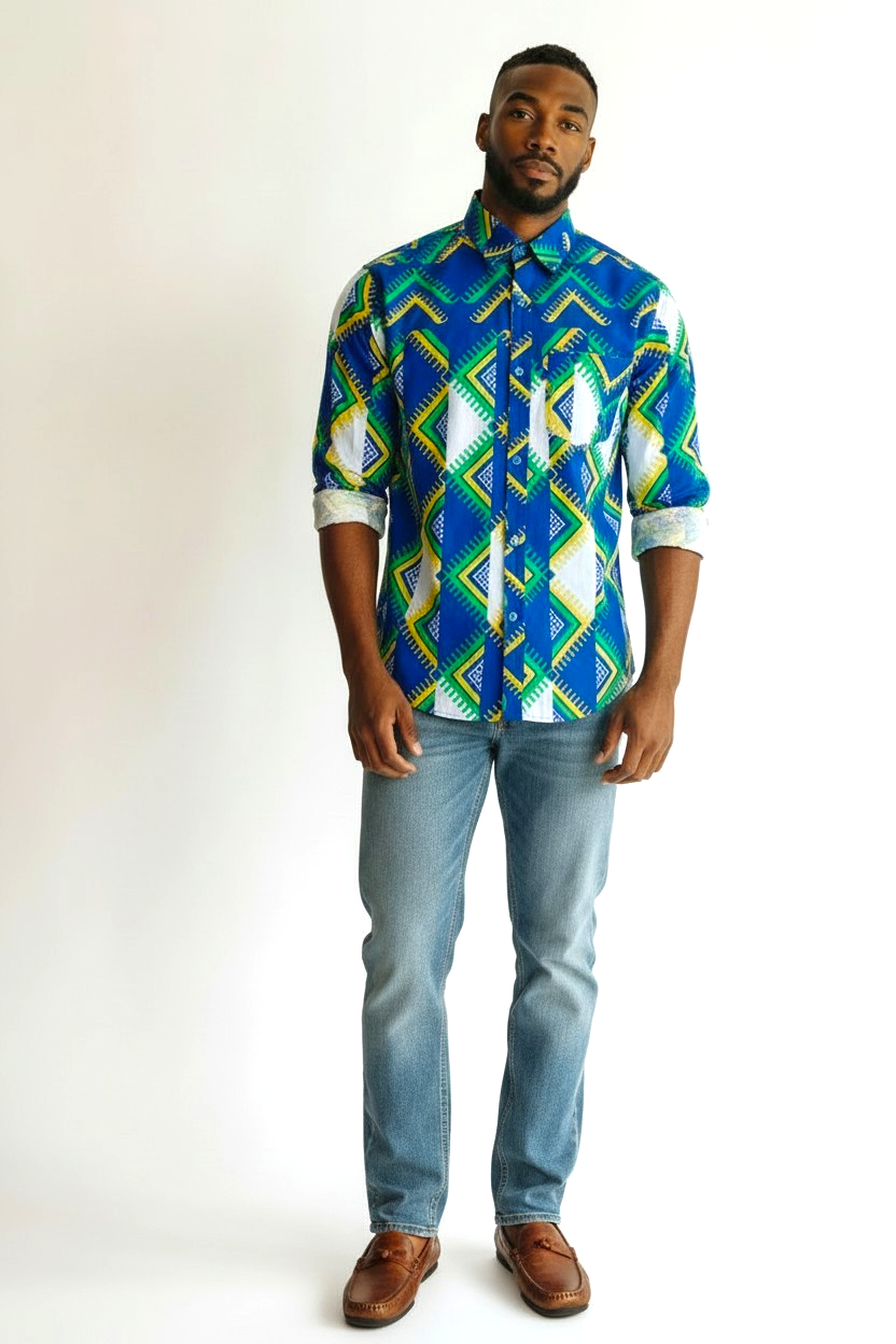 Kollie Men African Print Shirt