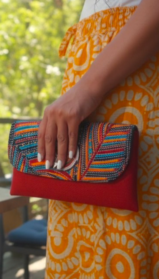 Frannie's Beaded Clutch-B