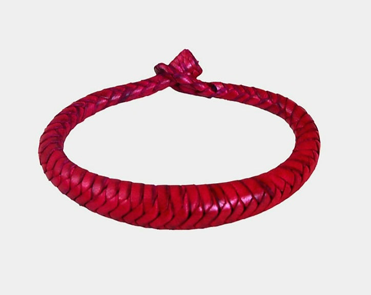 Fatima's Leather Woven Bracelet