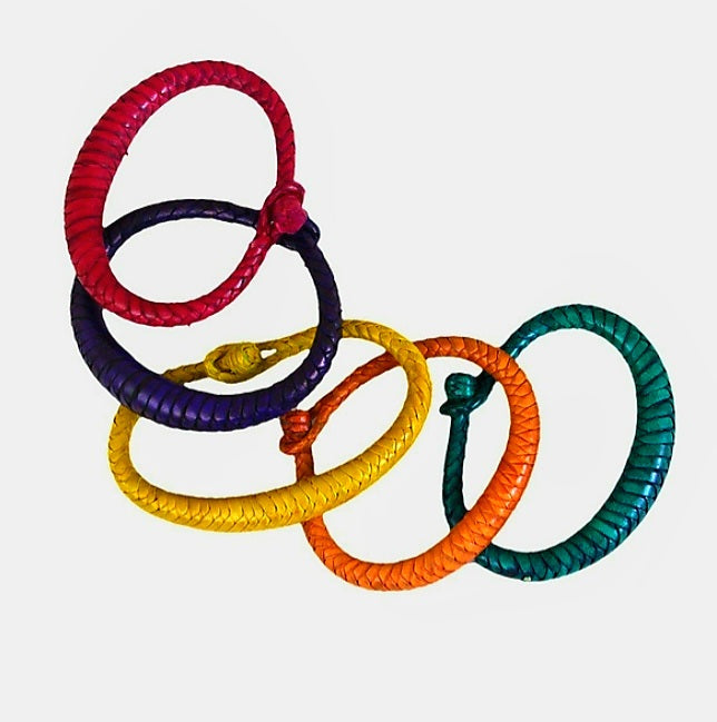 Fatima's Leather Woven Bracelet
