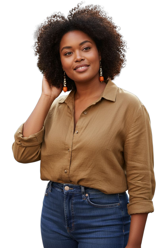 Tessa- Zoe Bone and Brass Earrings