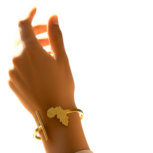 Yahden Brass Map Bracelet