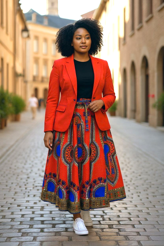 Traditional Print Maxi Skirts (Dashiki)