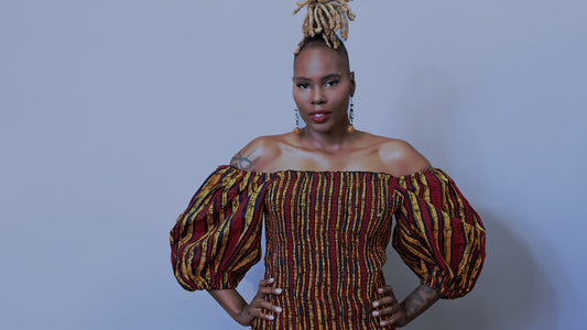 Adama Ankara Vibrant Off-Shoulder Top in Five Unique Prints