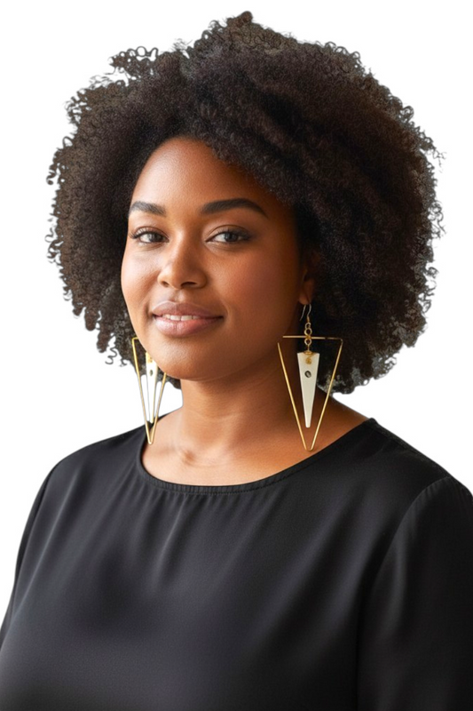IMANI BALANCE BRASS & BONE EARRINGS
