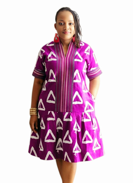 Nia Fit & Flare Dress – Where Elegance Meets Heritage-B