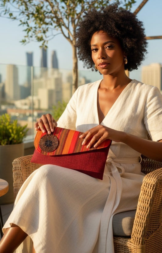 Finda Essence Clutch – Handmade Afrocentric Beaded Statement Purse