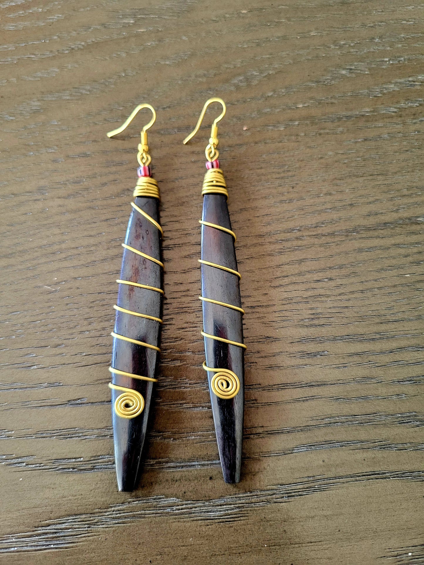 Brass and Bone Earrings Set E