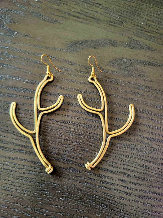 ZAHARA SPIRAL BRASS EARRINGS