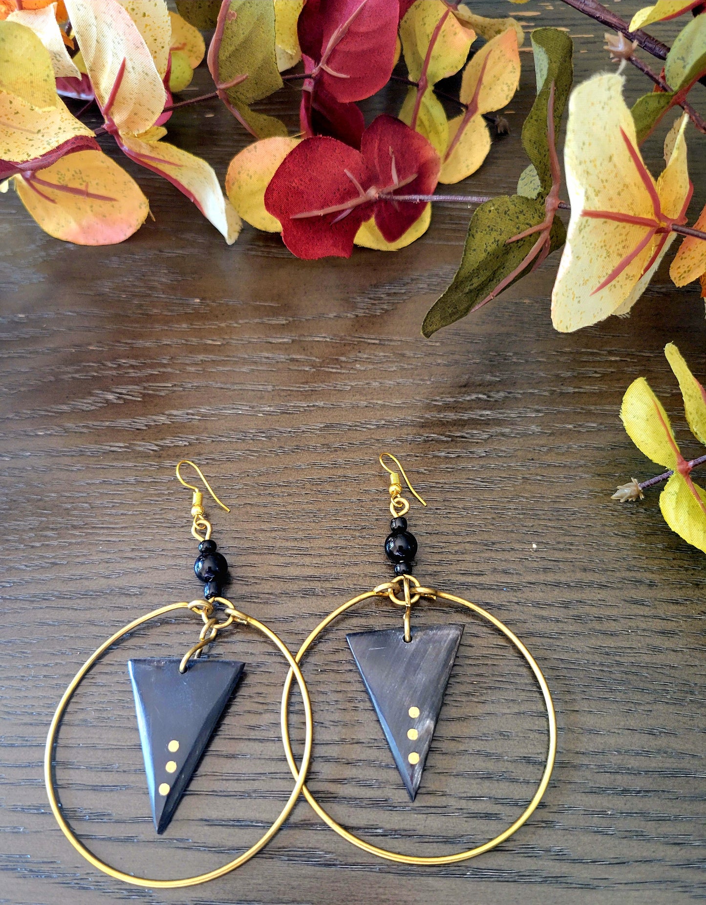 Brass and Bone Earrings Set D