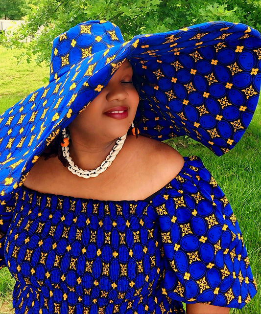 Yahden Oversized Ankara Hat - Stylish and Versatile!