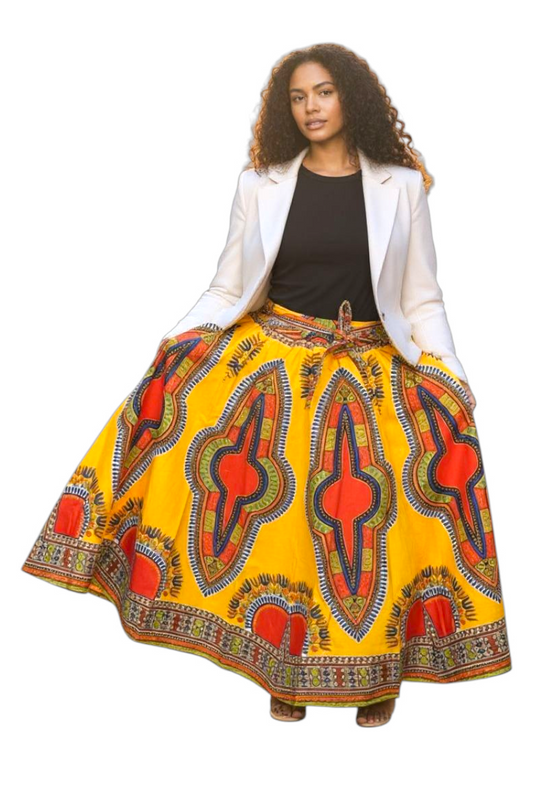 Traditional Print Maxi Skirts (Dashiki)