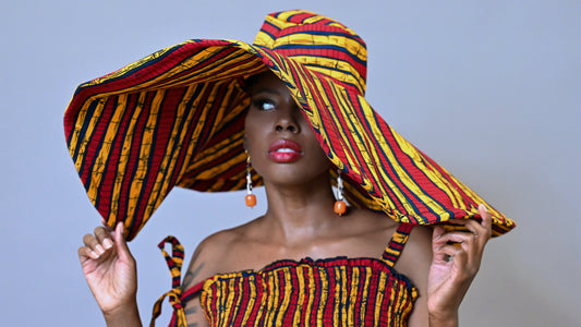 Yahden Oversized Ankara Hat - Print B