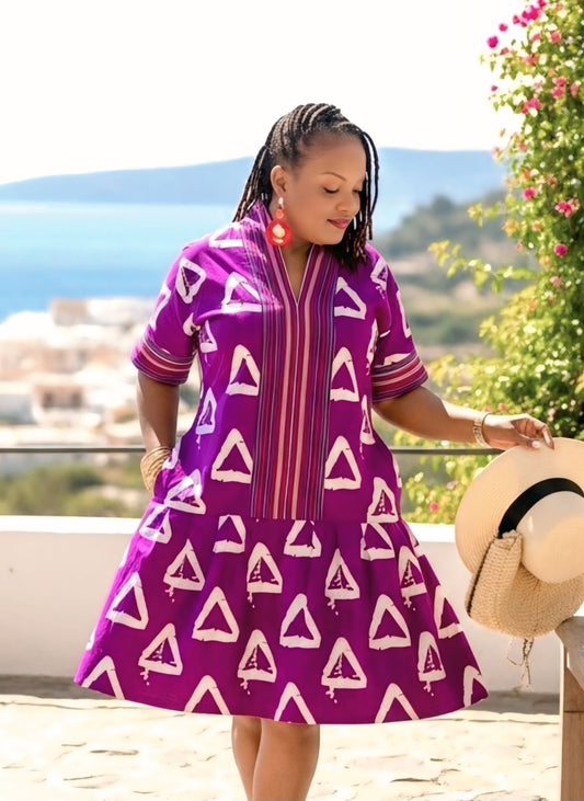 Nia Fit & Flare Dress – Where Elegance Meets Heritage-B
