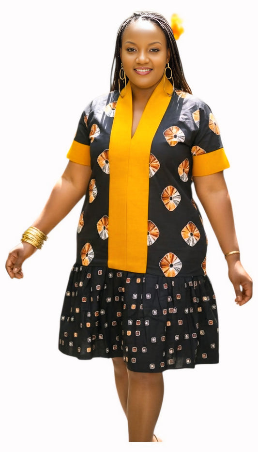 Nia Fit & Flare Dress – Where Elegance Meets Heritage-A