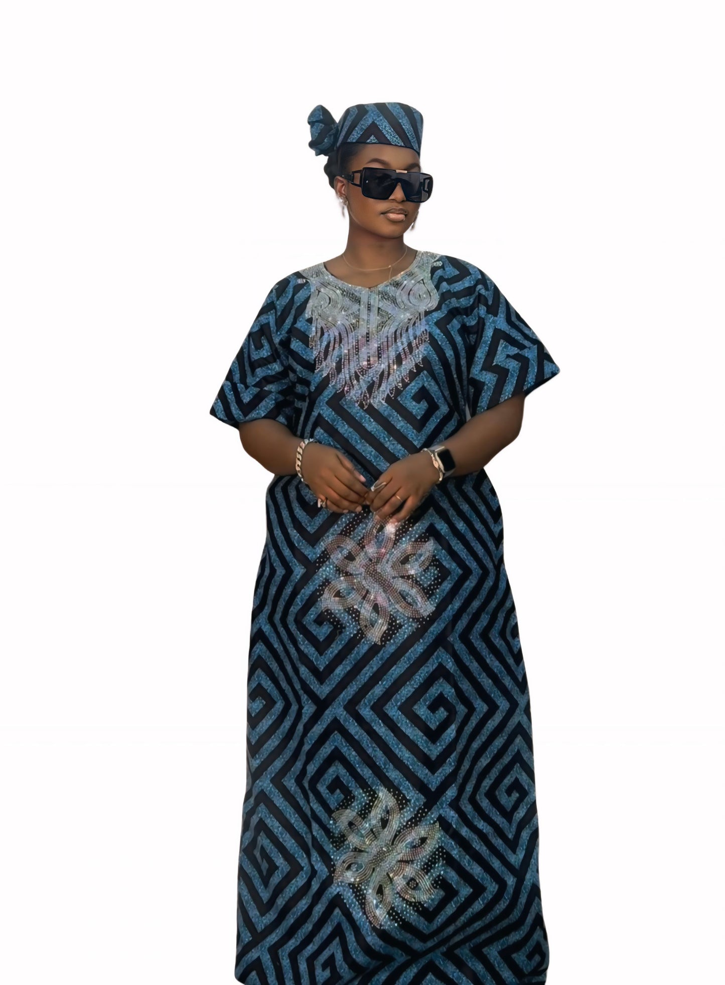 Ade's Rich Auntie Dress -Print B