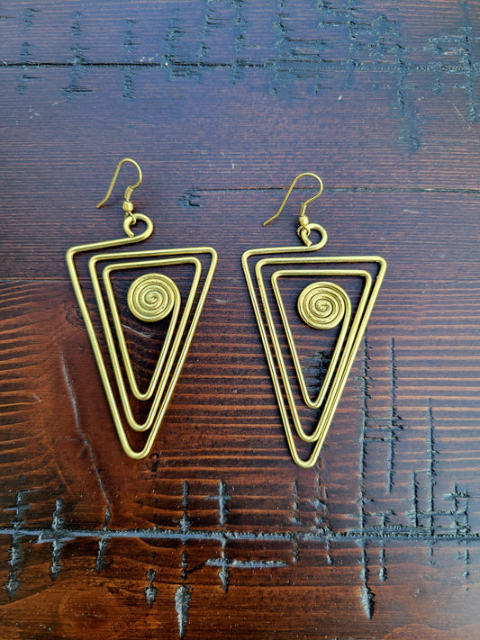 IMANI BALANCE BRASS EARRINGS