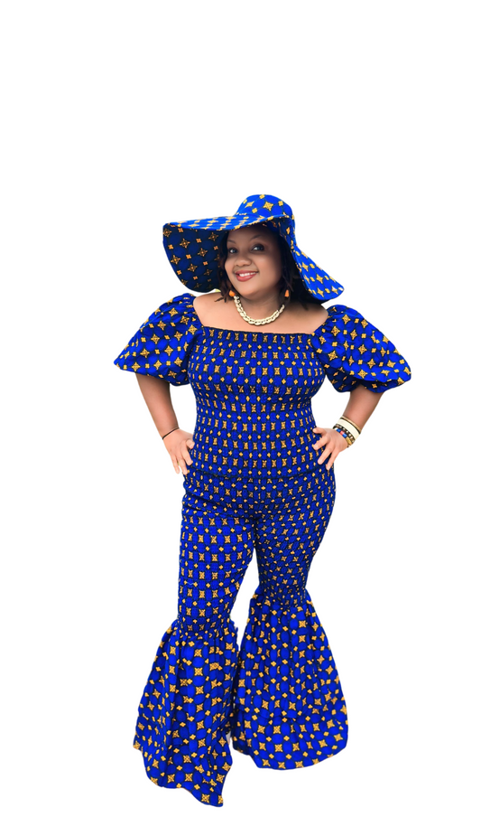 Adama Ankara Vibrant Off-Shoulder Top-Print C