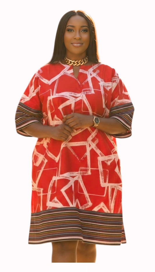 Amara Essence Dress – Handmade Afrocentric Shift Dress