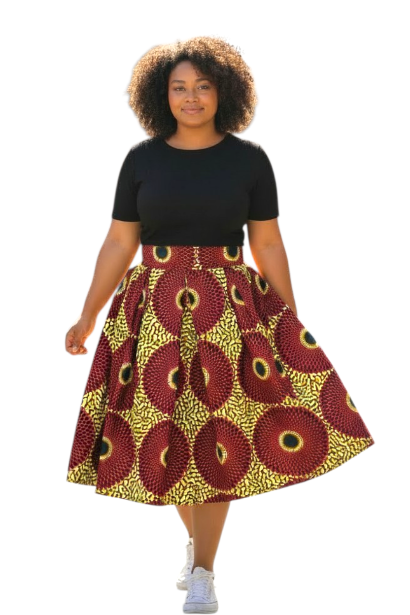 African Short Maxi Skirt African Dashiki Skirt African Skirt